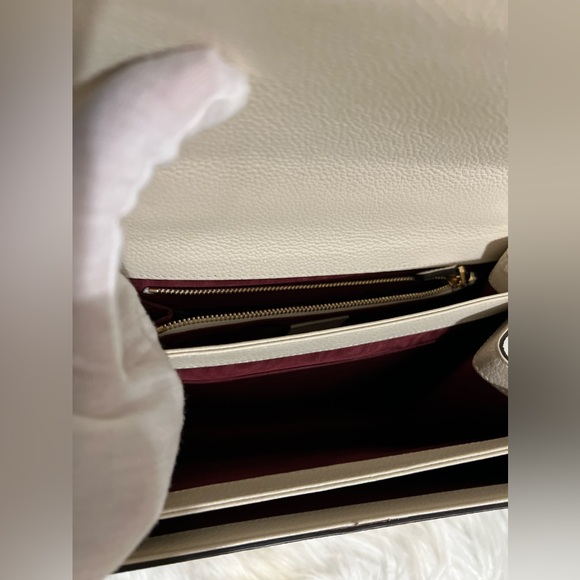 GUCCI Zumi Horsebit Interlocking Leather Ivory Bag - Picture 6 of 12